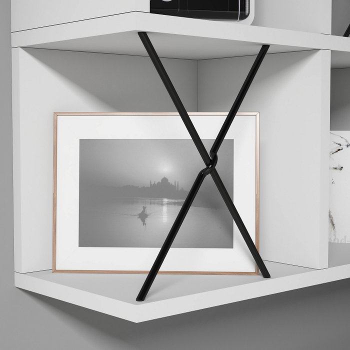 Hanah Home Estantería de Pared Extra - Blanco y Negro